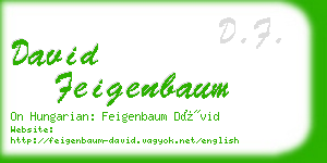 david feigenbaum business card